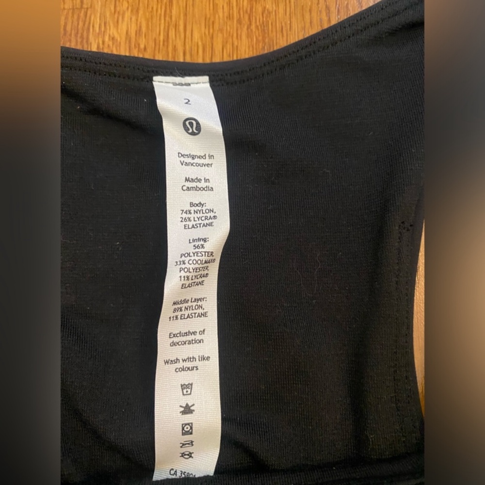 lululemon InStill Tank in Black sz 2 NWT $78R - Picture 5 of 7